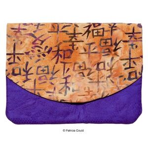 New - Cotton Sateen Clutch purse - One of a Kind, original design